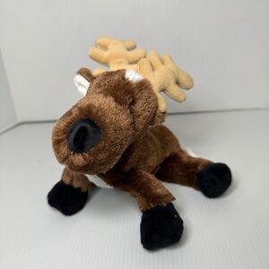 Ganz Webkinz HM 137  9" Plush Brown Reindeer Antlers Stuffed Animal Toy NO CODE